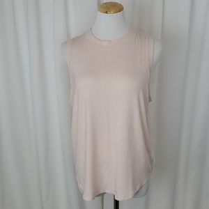 Athleta CloudLight Rib Trim Tank Ballet Pink Size XL